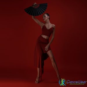 Carmen In China irregular skirt in red #8133R - Image 4